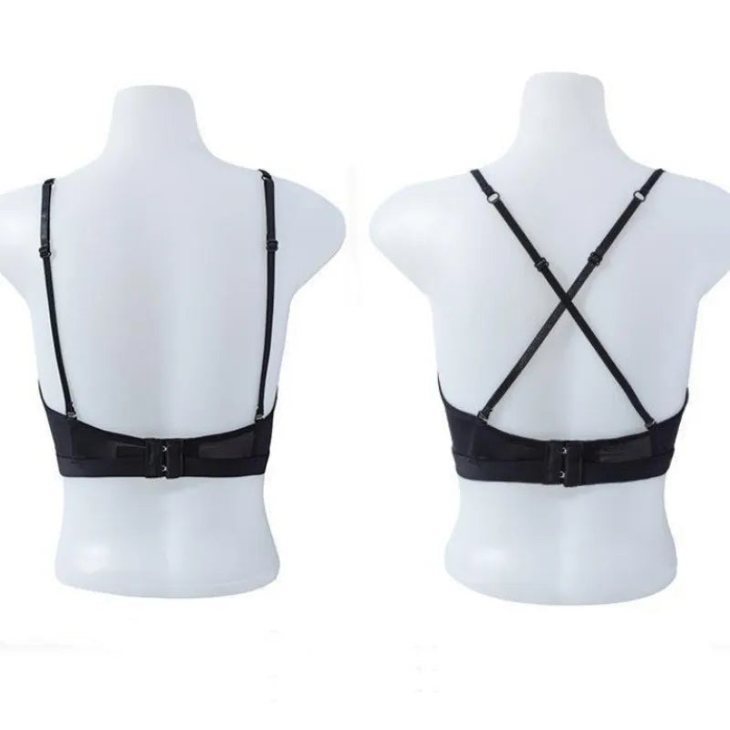 Women Seamless Bra And Panties Set Low Waist Ice Silk Briefs Non-wire Bra Sexy Lingerie Female Push Up Bra Comfort Underwear Set