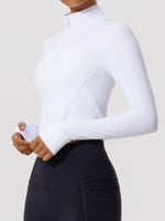 Hearuisavy Summer Ultra-Soft Fabrics Tight Sports Jackets Women Zipper Gym Yoga Clothes Female Quick-Dry Long Sleeve Sportswear