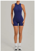 Women's Seamless Yoga Jumpsuits Sports Running Fitness Backless Sleeveless Hip-lifting One-piece Workout Gym Shorts Bodysuits