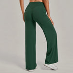 Women's Pilates Straight Yoga Pants Leggings Versatile Loose Wide-Leg Running Sports Fitness Hip-Lifting High Waist Trousers