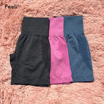 Contour Seamless Shorts for Women Yoga Shorts Push Up Booty Workout Gym Shorts Fitness High Waist Sports Short Women Clothing