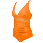 2024 Sexy One Piece Swimsuit Women Mesh Strappy Plunge Swimwear Tummy Control Bathing Suits Beach Wear Monokini Swimming Suit