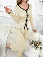 Warm Winter Nightwear Pajamas Ensembles Pyjama Femme Ensemble Trousers Sets Long Sleeve Pajamas for Heat Sleepwear Woman Women's