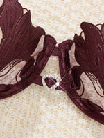 Special anniversary embroidery lingerie set - Sophisticated style, atmosphere-enhancing French vintage mesh bra ZA824031