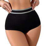 New Comfortable High Waist Briefs Women's Fitness Underwear Breathable Seamless Sporty Hip Covering Simple Design Innerwear
