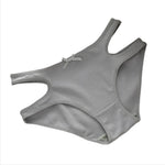 Women's High Waist Cut out Panties Hollow out Solid Color Bow Cotton Crotch Briefs Ladies Cotton Lingerie Underwear