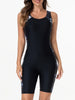 2026 Vintage Racing Swimsuit One Piece Long Knee Swimwear Women Rush Guard Bathing Swimming Swim Suit Female Beachwear XXL