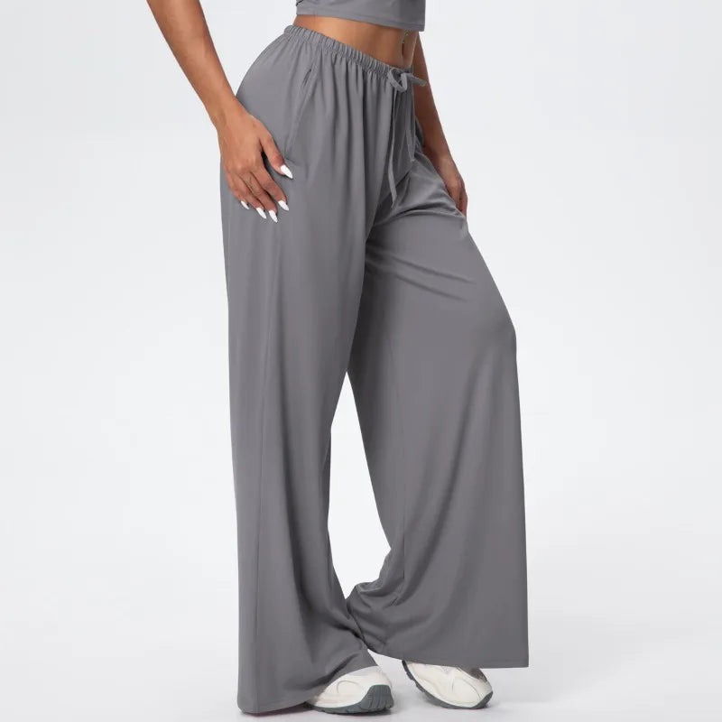 Women's Seamless Yoga Pants Sports Fitness Gym High Waist Hip Lifting Training Straight Leg Pants Running Workout Pants