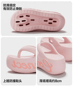 Women Summer Platform Flip Flops Thick Sole Soft EVA Home Beach Slippers For Female Leisure Beach Slides Girls High Heel Sandals