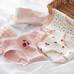 Cotton Panties Comfy Underwear Women Low Waist Briefs Female Underpants Lingerie Ladies Pantys M-XL Cherry Printed Design