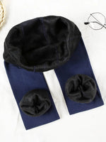 Women Winter Leggings Warm Leggins High Waist Solid Color Velvet Women Thickened Velvet Leggings Stretchy Black Leggings