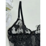 Toucheart Christmas Erotic Lingerie Seductive Embroidery Mesh Women See-through Body Shaping Sexy Pure Desire Hot Underwear Set