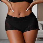 1pcs Black Sexy Lace Women Panties Fashion Ribbed Comfortable Lady Briefs Elegant Sexy Lingerie Hot Sale Floral Female Underwear