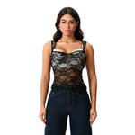 Women Solid Color Halter Neck Tank Tops Slim Bow See Through Sleeveless Open Back Crop Lace Vest Summer Streetwear