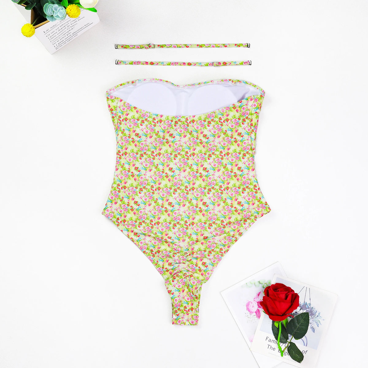 Bandage Swimwear New Bodysuit Printed Swimwear High Cut Swimsuits Sexy One Piece Suits 2025 Beachwear Low Waist Bathing Suit