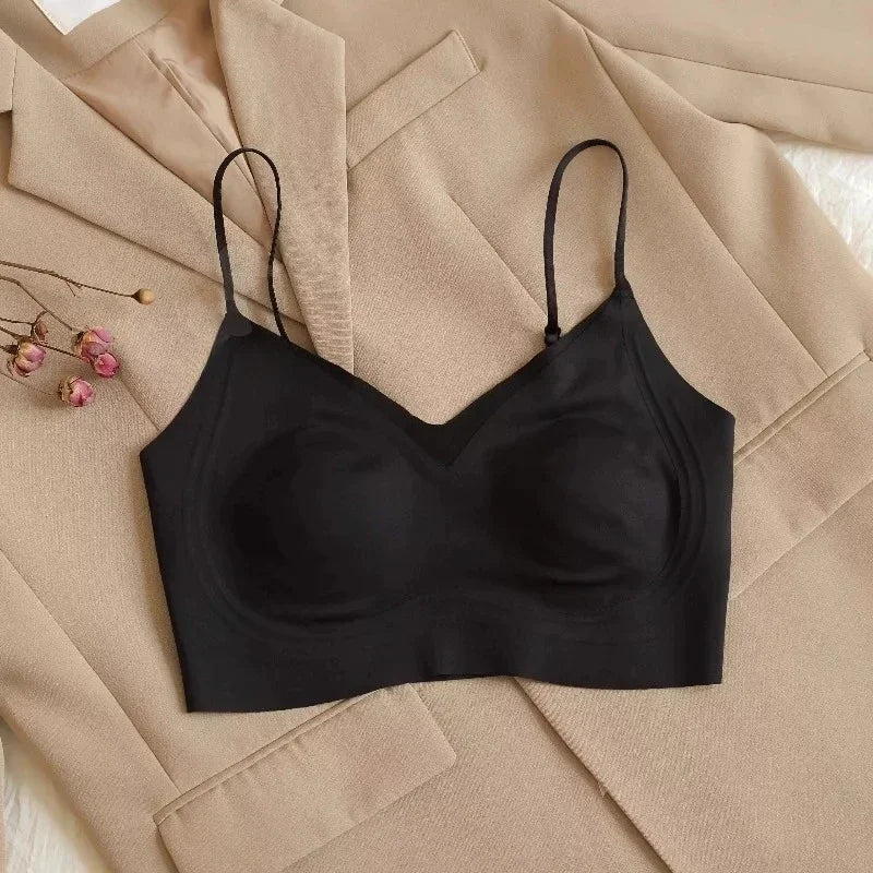Invisible Minimizer Bra Large Bust Seamless Traceless Underwear Ultra Thin Cup Comfortable Jelly Support Wirefree Beautiful Back
