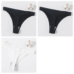 3Pcs/Set Women Brazilian Panties Low-Rise Thong Comfort T-back Underwear Sexy Lingerie High-Stretch Ｇ-string Multi Color M-XL
