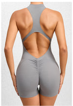 Women Yoga V Backless Jumpsuit Workout Bodysuit Sleeveless Gym Bodycon Sportswear Fitness Yoga Suit One Piece Outfit