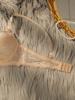 Transparent Floral Two Pieces Clothing Underwire Push Up Lingeries For Woman A2123
