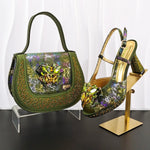 Doershow Women Shoes and Bags To Match Set Italy Party Pumps Italian Matching Shoe and Bag Set for Party shoes!HG1-1