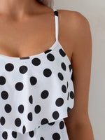 Sexy High Waist Shorts Ruffle Women Swimsuit Two Piece Swimwear Female Tankini Set Polka Dot Bathing Suits Brazilian Biquini