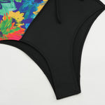 Vintage Black Tie Dye Gradient Swimwear Women 2026 V Neck Drawstring Slim Tummy Control One Piece Swimsuit Bathing Suit Monokini