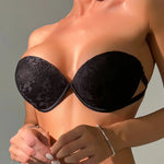 Ladies' invisible shoulder strap seamless comfortable lace solid color steel ring bra anti sagging underwear sexy Lingerie A2150
