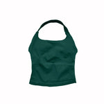 NCLAGEN Gym Halter Top Woman longline strappy tank Padded yoga clothing Fitness workout Running Activewear pilates clothes
