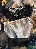 Lace-up Briefs Transparent Lace Panties Women Lingerie Sexy Underwear Low Waist Ropa Mujer Floral Embroidery Lenceria Femenina