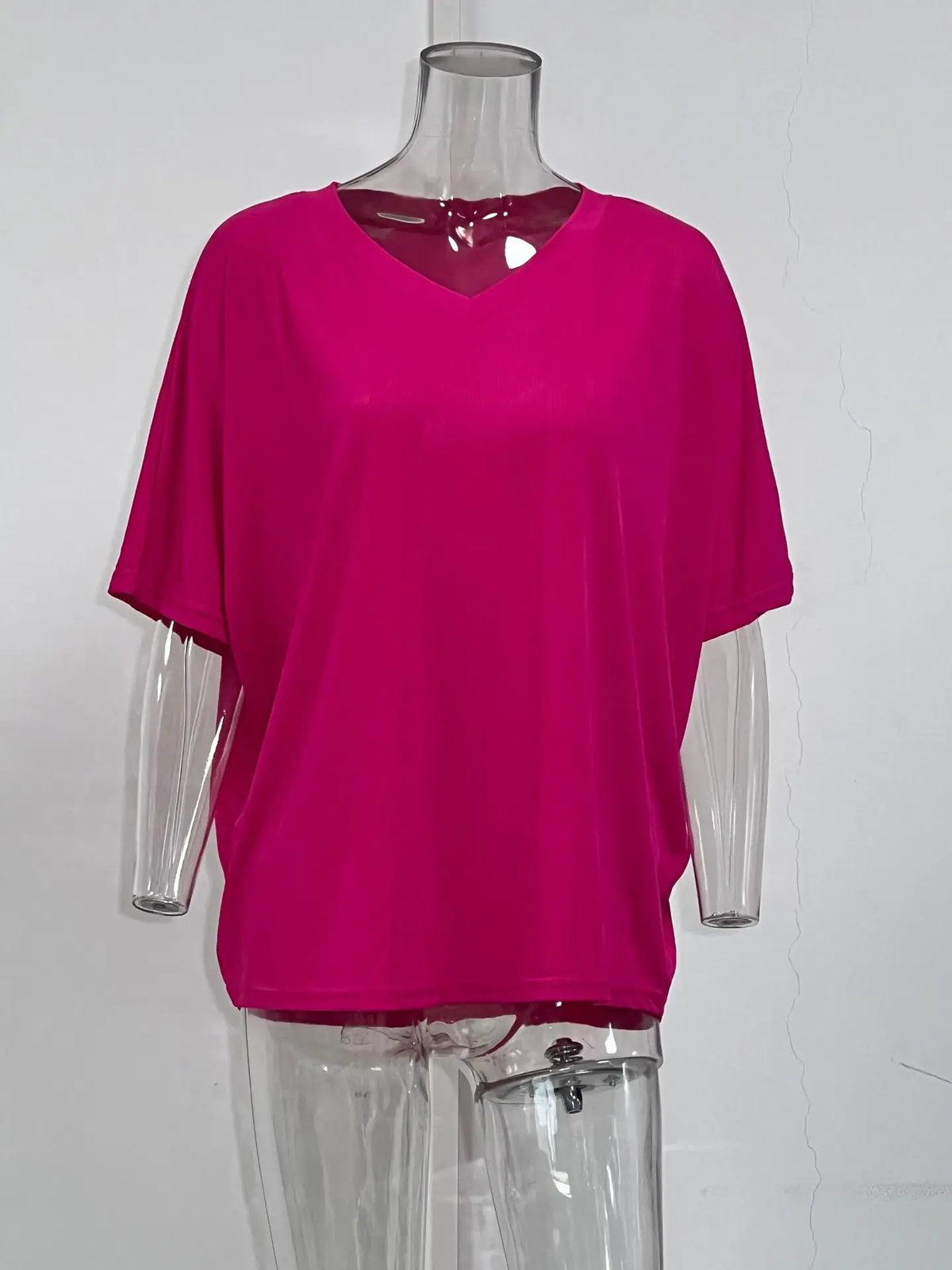Women's Tops Summer Multi-Colour V-Neck Short Sleeve T-Shirt Casual Suit Loose Shirt Top Women's Clothing