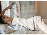 Spring and summer mulberry silk pajamas, simple and thin, can be worn as casual home clothes