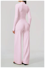 3 PCS Yoga Sets Women Long Sleeve Zipper Slim Jacket+sports Bra+high Waist Flare Pants Fitness Suits Gym Exercise Athletic Wear