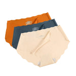 3Pcs/Set Seamless Ice Silk Panties Women Low Waist Briefs Female Underpants Invisible Underwear Sexy Lingerie M-XL Intimates