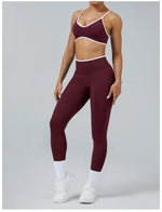 2PCS Yoga Suit Seamless Sports Set Gym Outfits Women Tracksuit Running Workout Clothes Sports Bra Athletic Wear Yoga Clothing