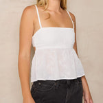 Women's Summer Fashion Slim Camisole Floral Jacquard Spaghetti Strap Back Cutout Tank Tops Streetwear