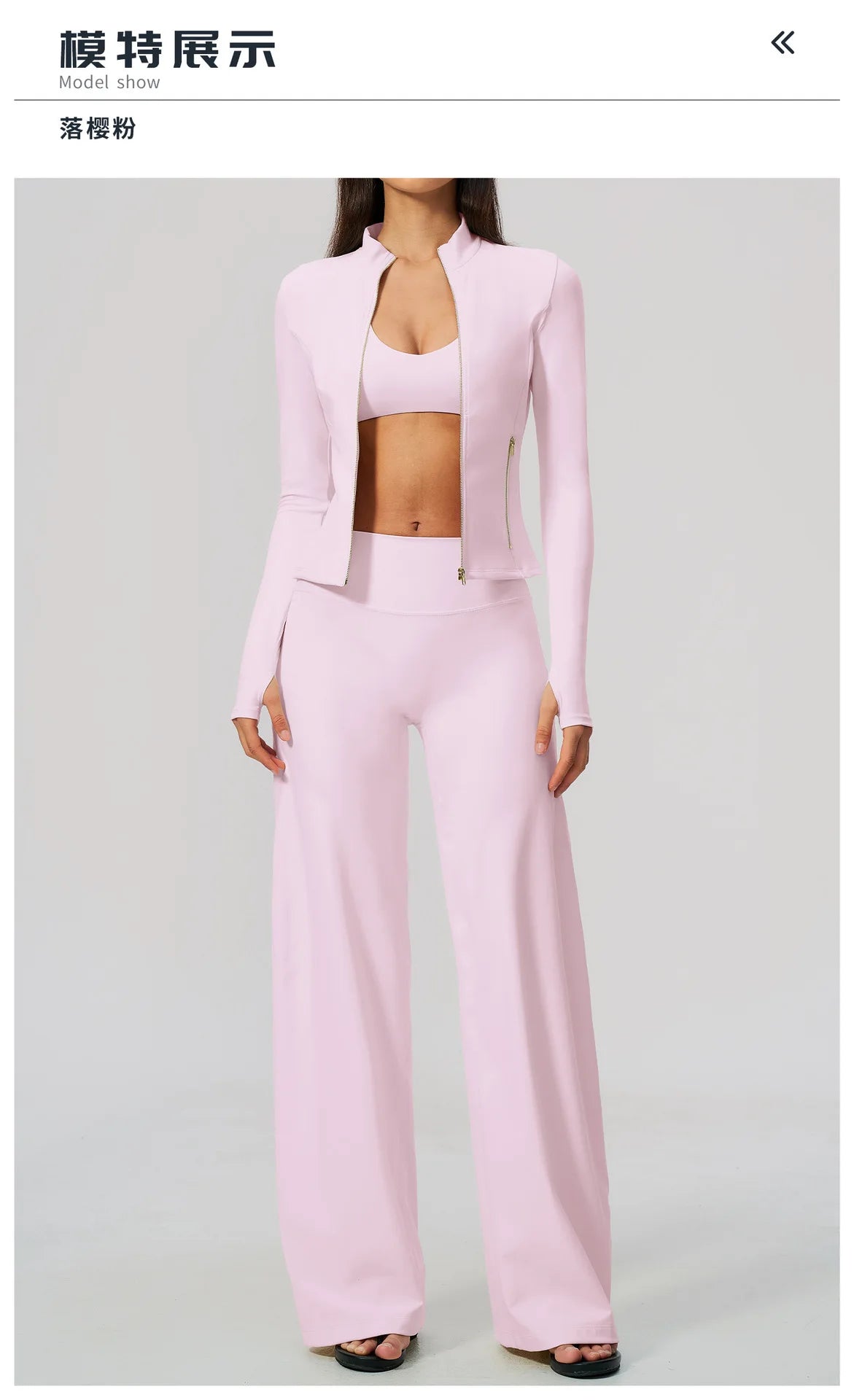 3 PCS Yoga Sets Women Long Sleeve Zipper Slim Jacket+sports Bra+high Waist Flare Pants Fitness Suits Gym Exercise Athletic Wear