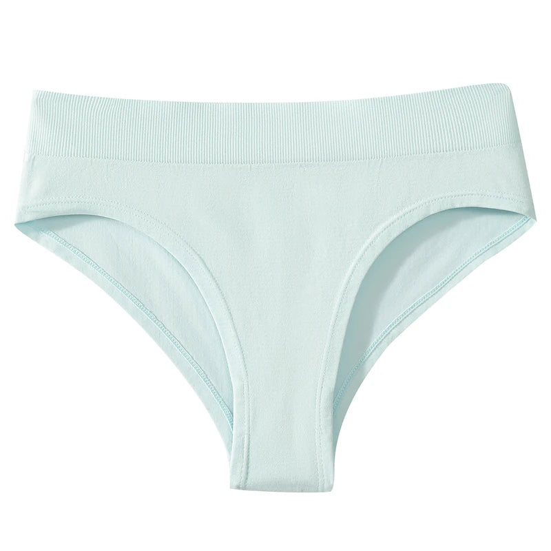 1Pc High Rise Panties Briefs Female Underpants Solid Color Women Seamless Underwear Sexy Lingerie Comfort Sport Intimates S-XXXL