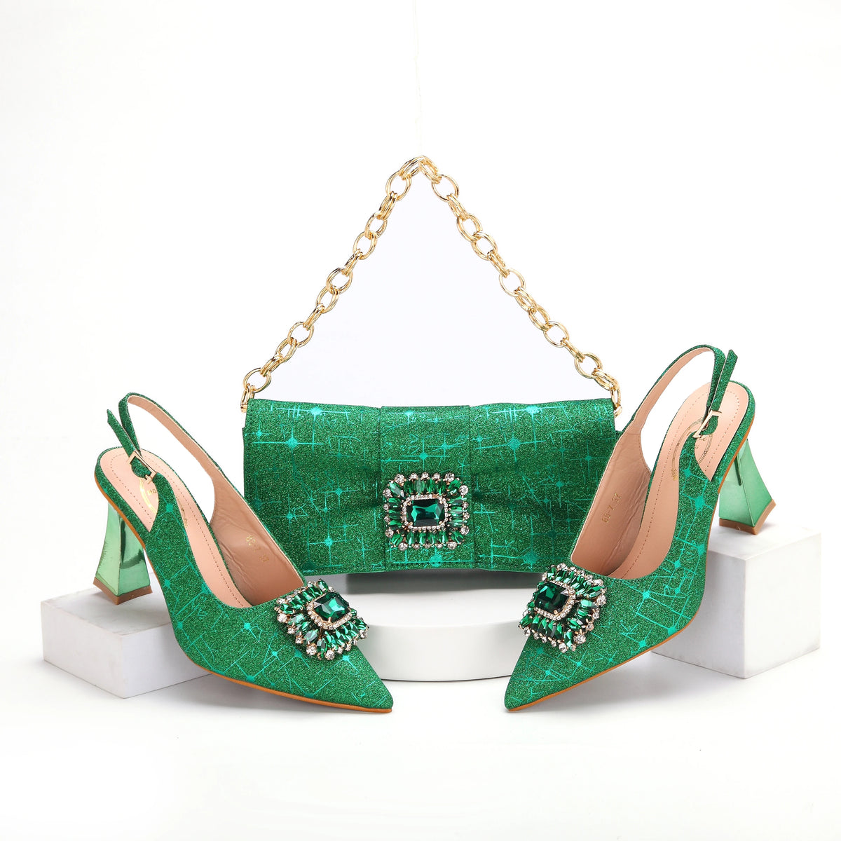 Doershow hot selling Shoes and Bags To Match Set Italy Party Pumps Italian Matching Shoe and Bag Set for Party! 1-10