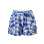 Summer Women's Loose Plaid Shorts Elastic Waist Wide Leg Shorts with Pockets Daily Lounge Casual Going Out Short Pants