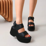 2026 Women's Wedge Heels Slides Height IncreasdHigh Heels Casual Woman Beach Sandals