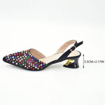 Doershow charming Shoes And Bag Matching Set With silver Hot Selling Women Italian Shoes And Bag Set For Party Wedding!HAB1-9
