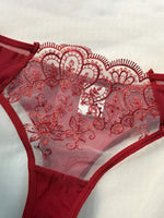 2-piece women's black comfortable lightweight bow semi transparent lingerie set