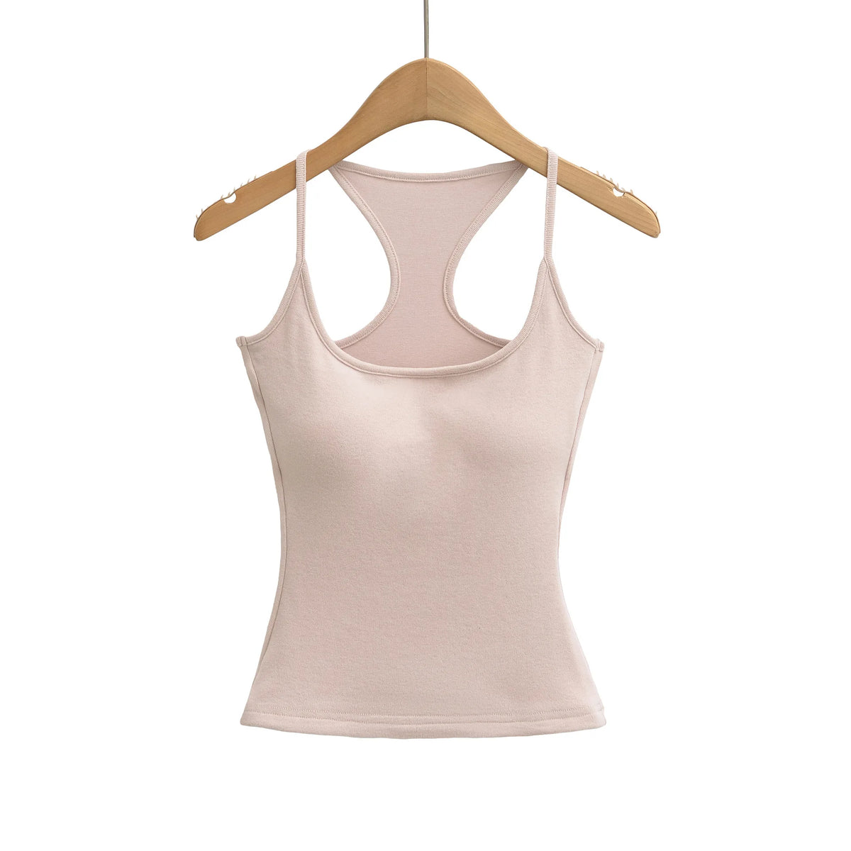 Soft Blush Pink Tank Top For Women Slim Fitted Design Stretchy Fabric Seamless Comfort For Casual Outings Or Light Workouts RSEZ