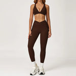 2PCS Yoga Set Gym Clothes Workout Sportswear Yoga Suits Women Tracksuits Fitness Outfits Sports Bra Gym Leggings Athletic Wear