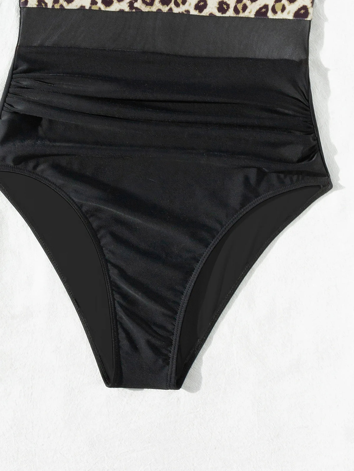 Sexy Black One Piece Swimsuit 2026 Women Mesh Patchwork Transparent Tummy Control Swimwear Bathing Suit See Through Monokini