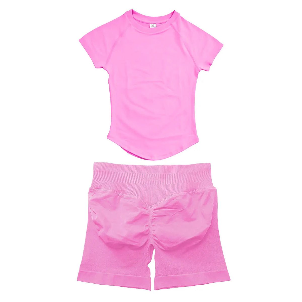 NCLAGEN Women Sportwear 2 Piece Set Short Sleeve Top And Shorts 4.5" Fitness Seamless Suit Yoga Gym Clothes Workout Sport Outfit
