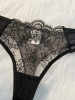 New 2-piece Women's Fashion Black Bra & Brief Sets Intimates Women's Comfortable Lightweight Bow Semi Transparent Lingerie Set