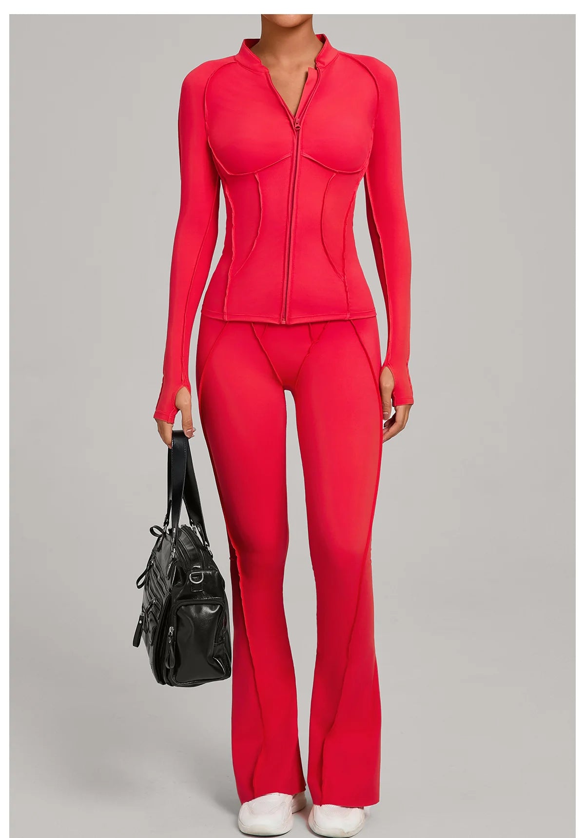 Women Tracksuit 2PCS Yoga Suit Sports Set Gym Set Running Outfits Workout Clothes Sports Long Sleeve Athletic Wear Yoga Clothing