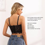 Sexy Lace Flowers Embroidery Bra Summer Women Underwear That Can Be Worn as Outerwear Fish Bones Body Corset Top Black Lingerie