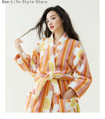 Women New Autumn Winter Thickened Anti-Static Coral Fleece Beauty Velvet Extra Long Bathrobe Sleep Loungewear Robe